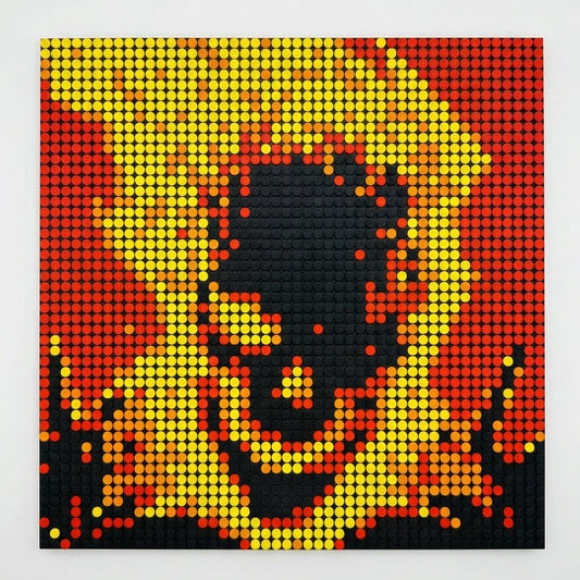 BRIGO Ghostfire tamamlanmış piksel sanat vitrin görseli